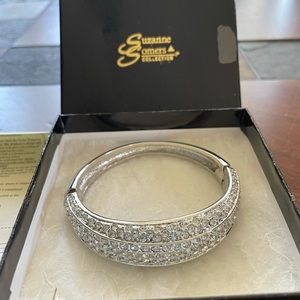 Suzanne Somers silver and diamond bracelet